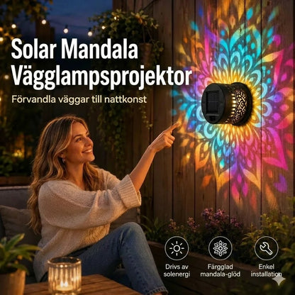 Mandala solcellslampa – vacker projektion & IP65 vattentät