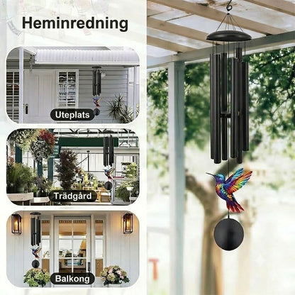Vintage minnesvindspel i metall för trädgården