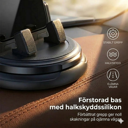 360° roterande telefonhållare för instrumentbrädan