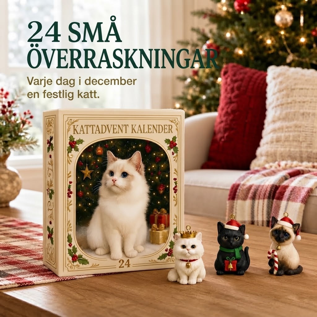 3D kattadventskalender med överraskningsaskar