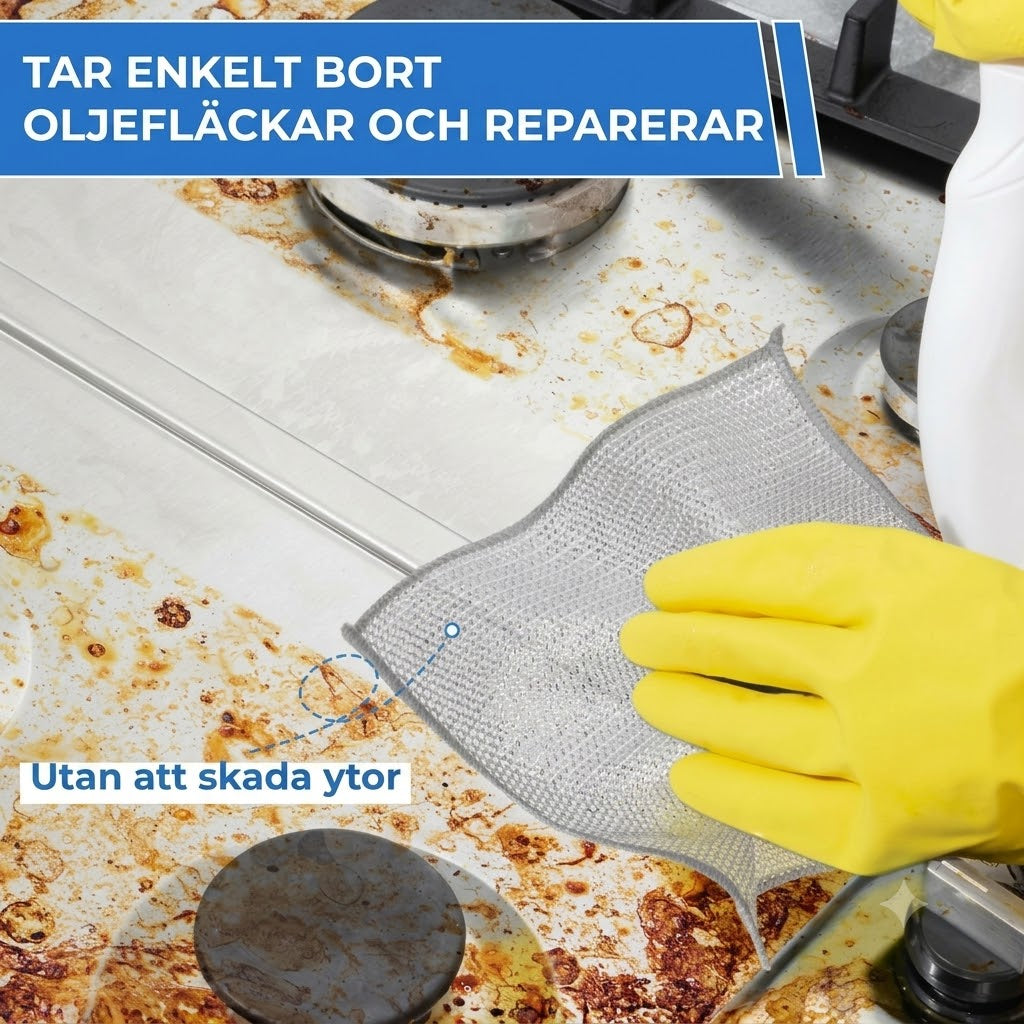 Set med 10 återanvändbara slipdukar