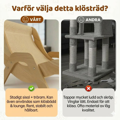 2-i-1 klösbräda i sisal för katter