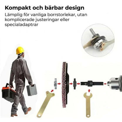 Borrmaskinsadapter för slipning