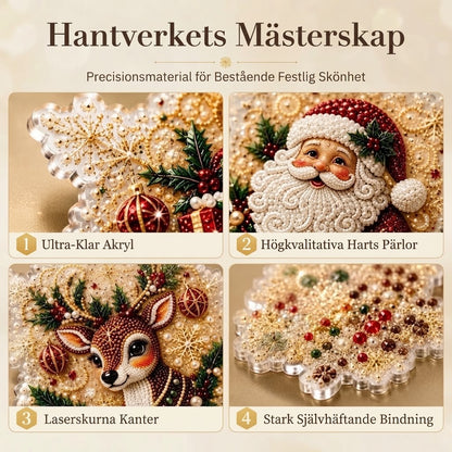 DIY pysselset för julkulor med pärlor och akryl