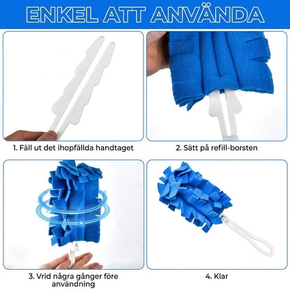 Set med återanvändbara dammdukar i fleece