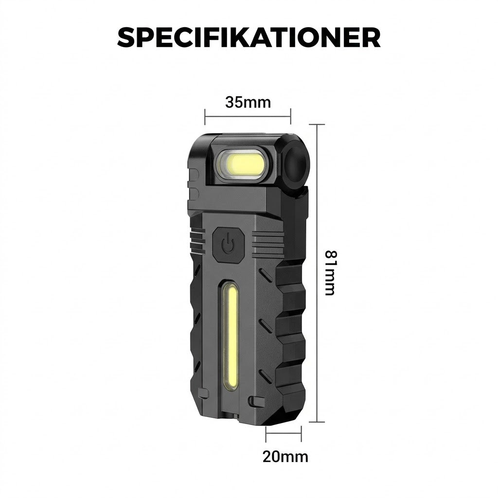 LED-Arbetslampa Med 180° Vridbart Huvud