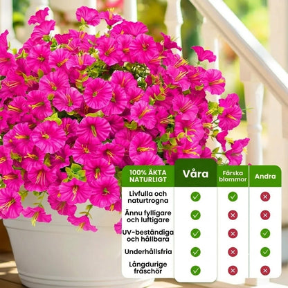 UV-tålig bukett med konstgjorda petunior