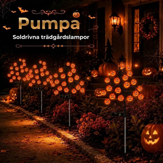Solcellsdrivna pumpalampor för trädgården