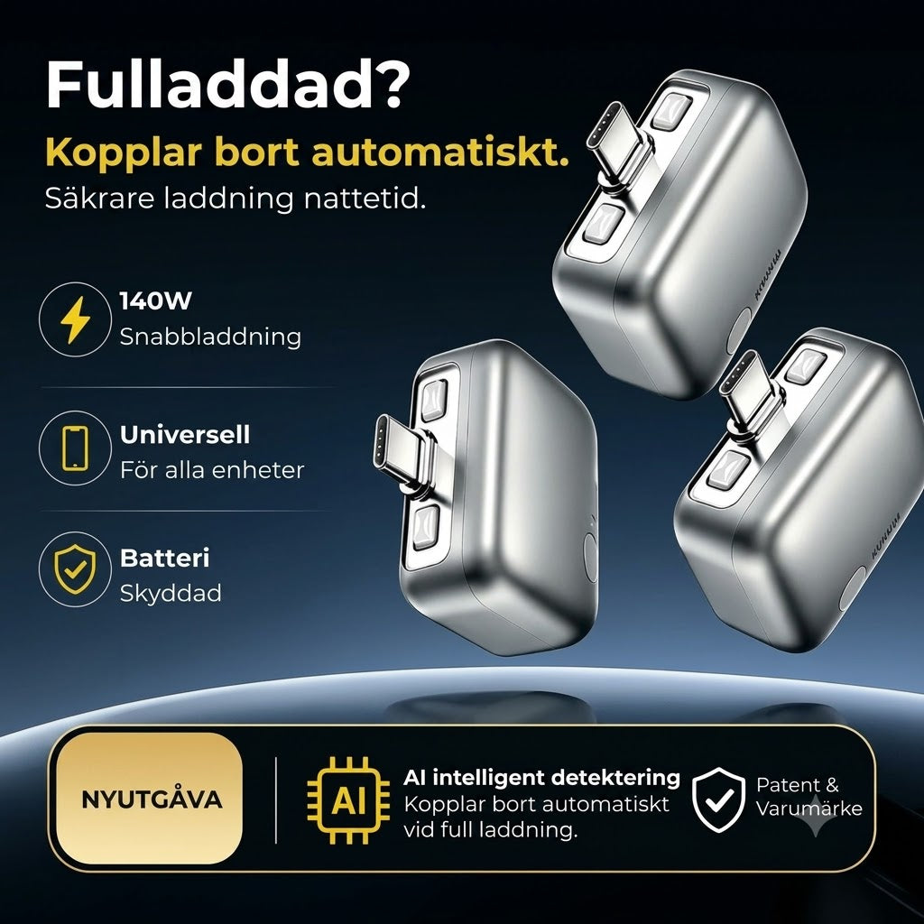 Laddningsadapter med automatisk avstängning och överladdningsskydd