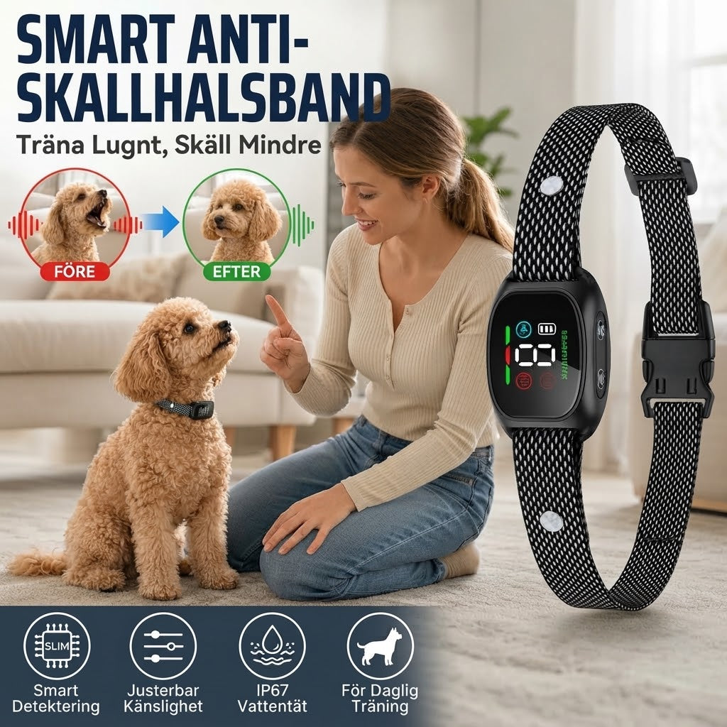Smart antiskallhalsband för hundar