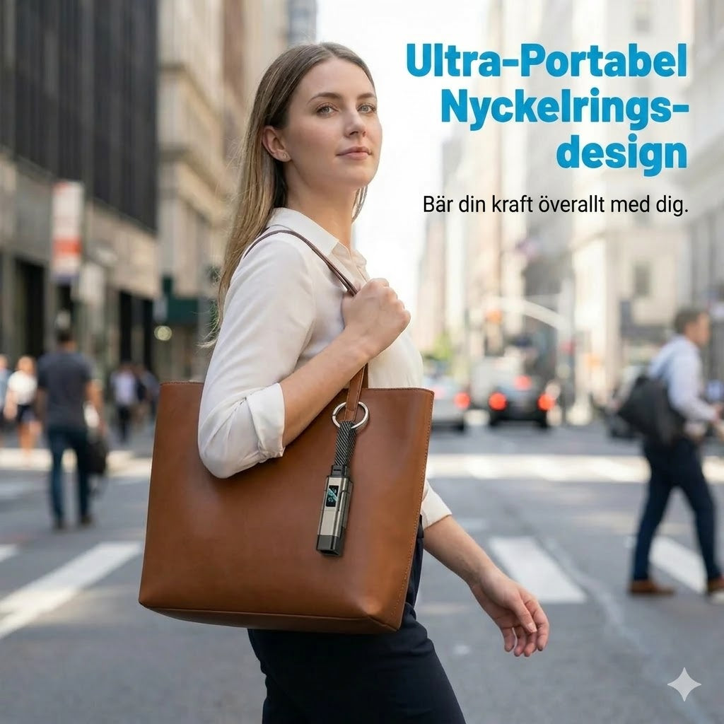 4-i-1 laddkabel med digital display och nyckelring