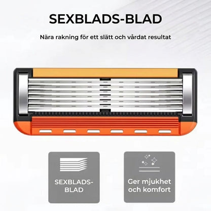 ProShave 6 – Rakblad med 6 blad i 24- eller 48-pack