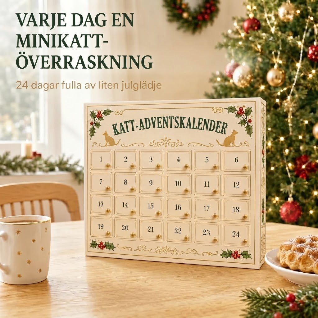 3D kattadventskalender med överraskningsaskar