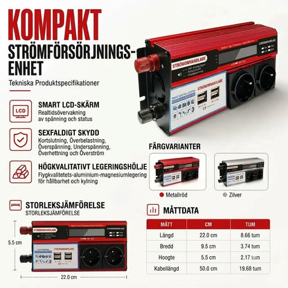 Bilomvandlare 12 V till 230 V