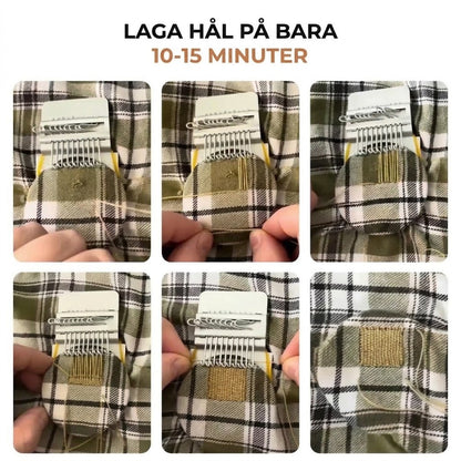 Vävset med vävstol i trä