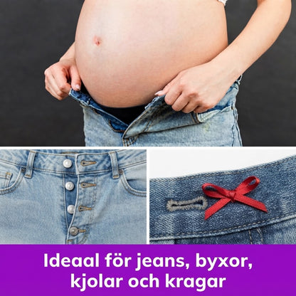 Knappförlängare i metall för byxor 10-pack