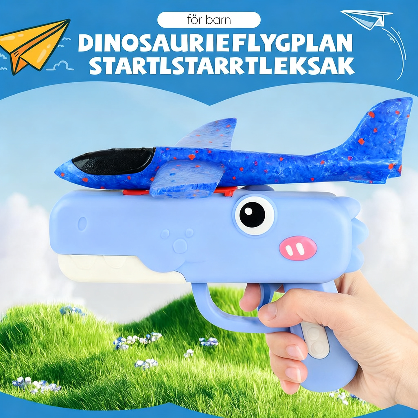 Dinosaurieflygplansutskjutningsleksak