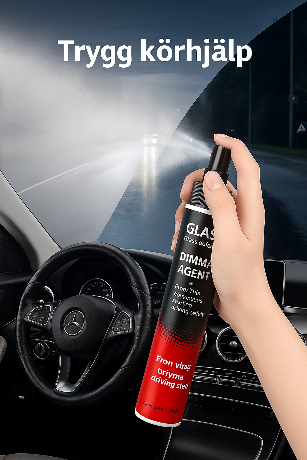 Kondensdämpande spray för bilar och hem