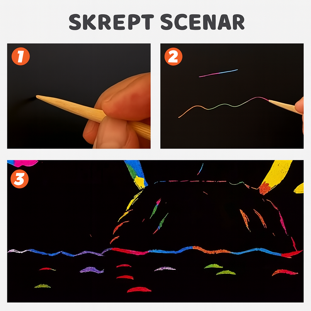 Kreativ regnbågeskrapbok