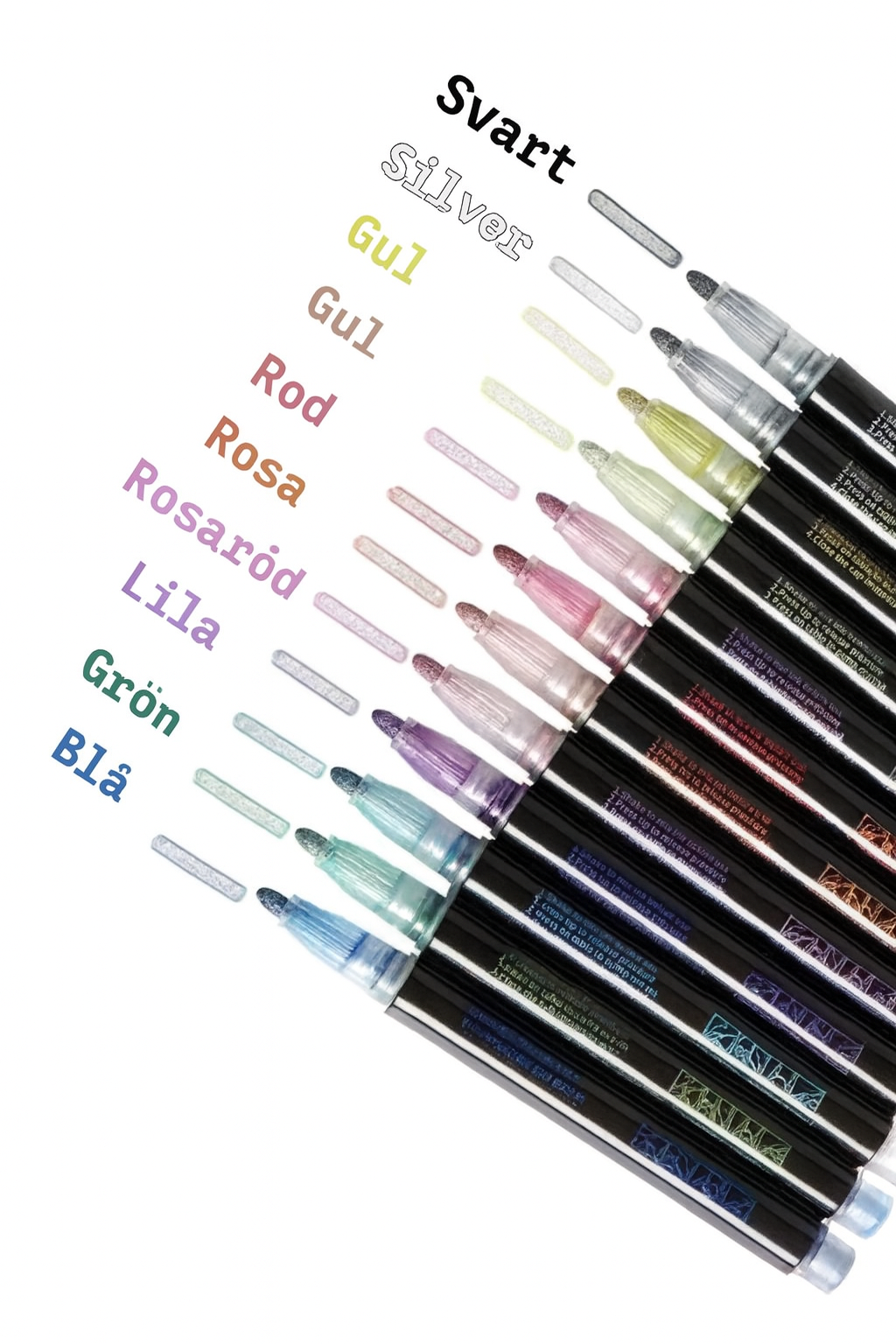 Magiska glitterpennor