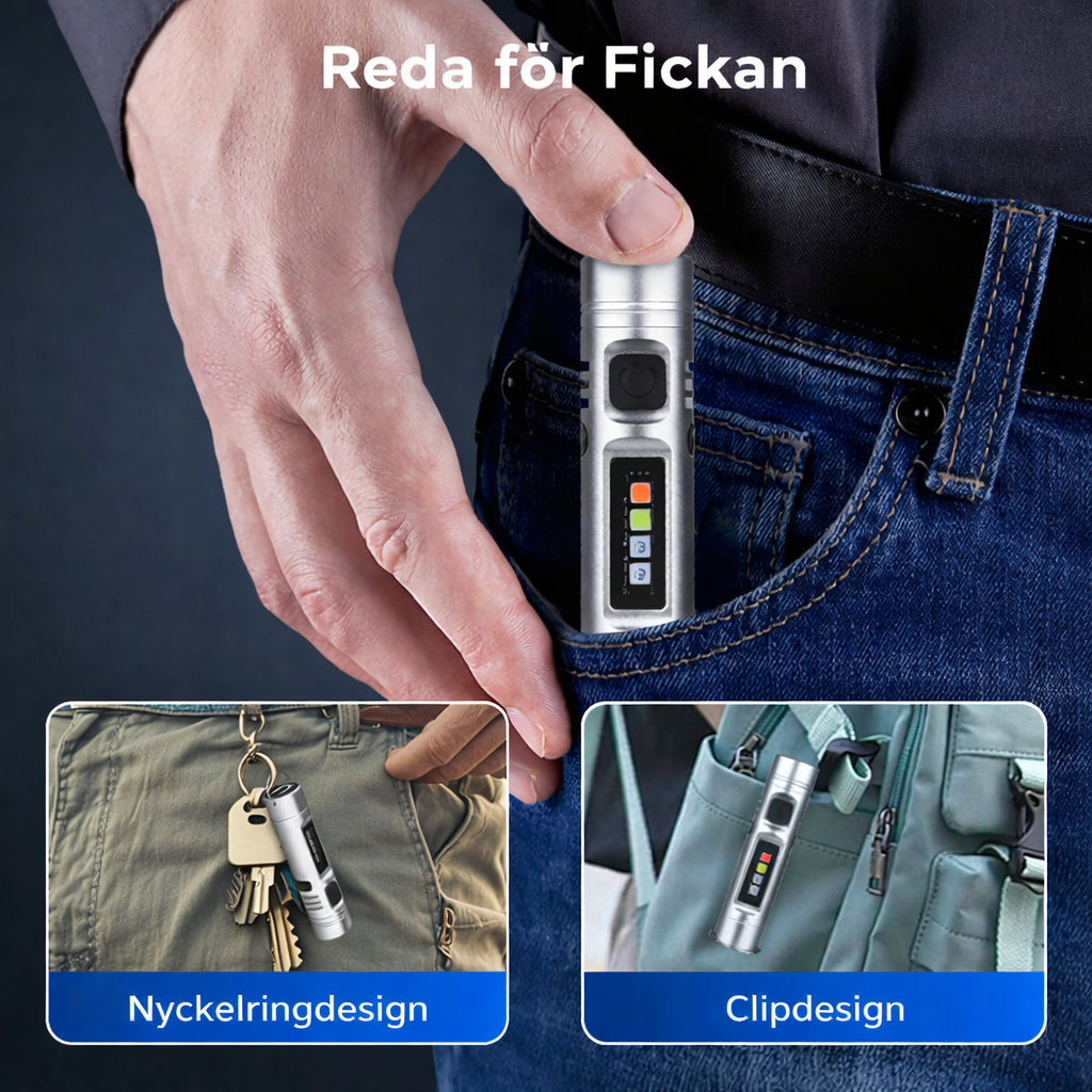 Multifunktionell minificklampa i aluminiumlegering