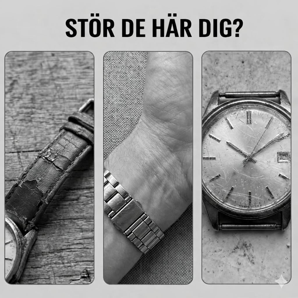 Minimalistisk kvartsklocka för herrar med datumvisning