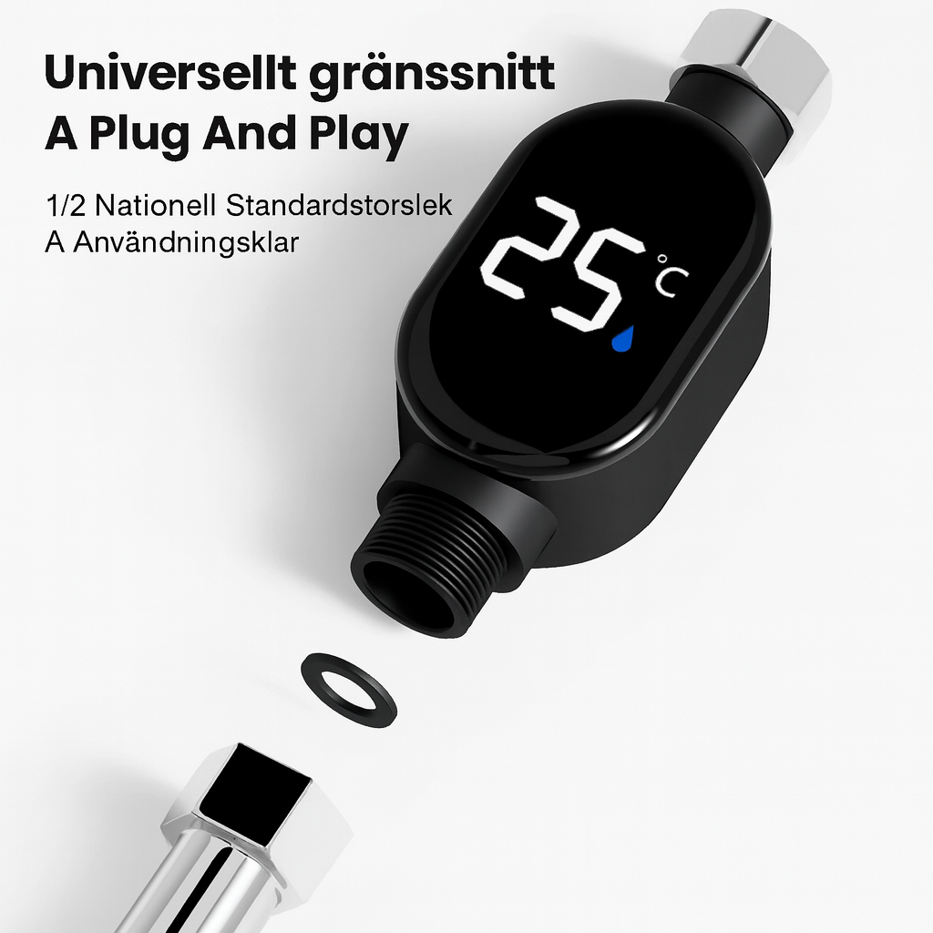 Smart duschtemperaturdisplay