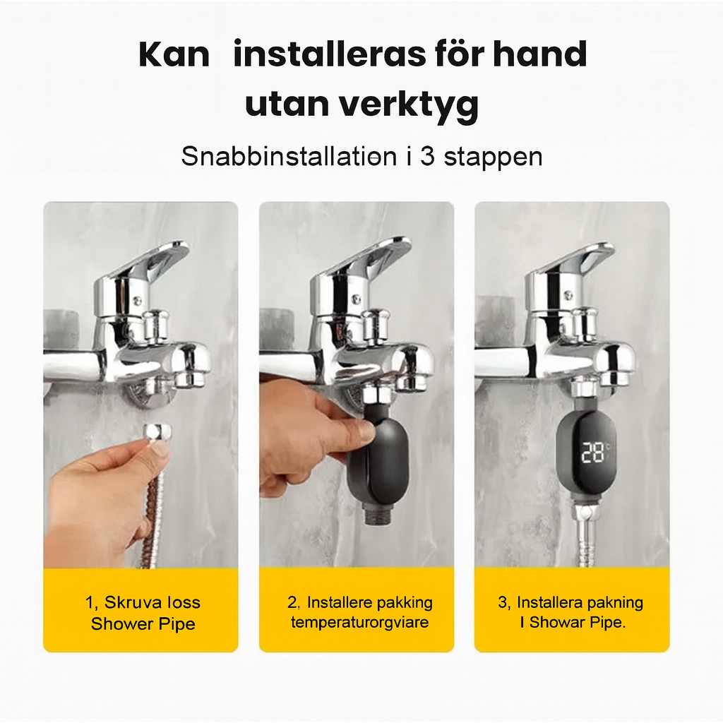 Smart duschtemperaturdisplay