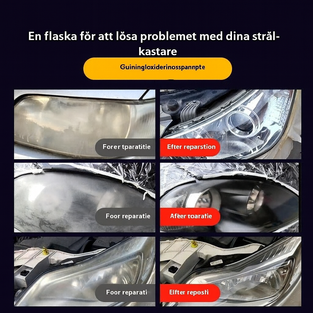 Vätskesats för bilstrålkastarrestaurering