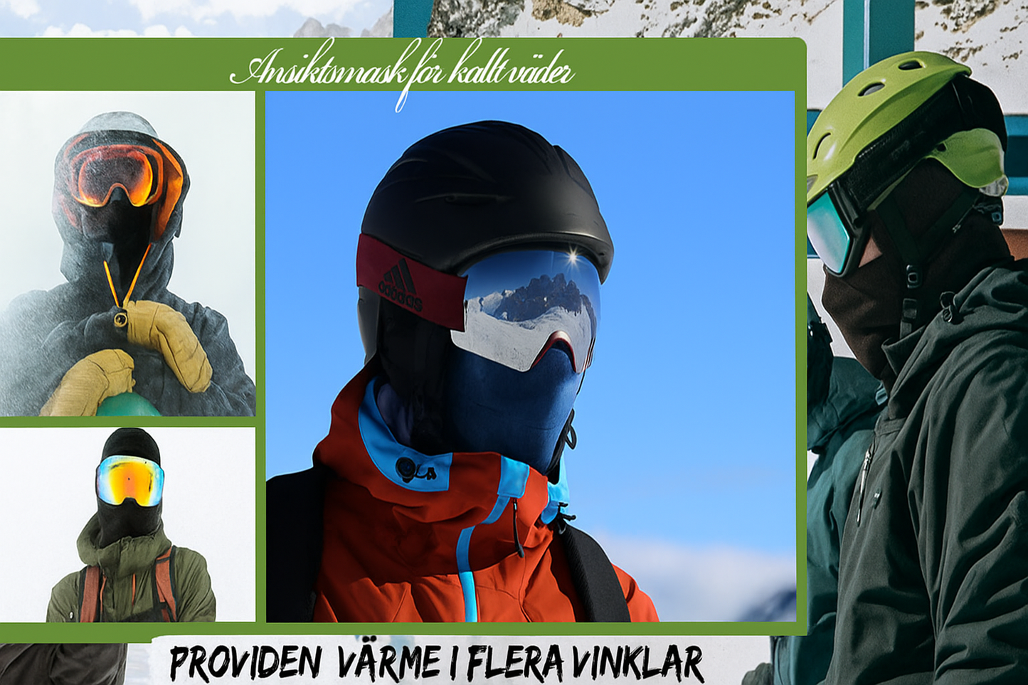 Unisex vinter varm halsmask hörselskydd hel mössa