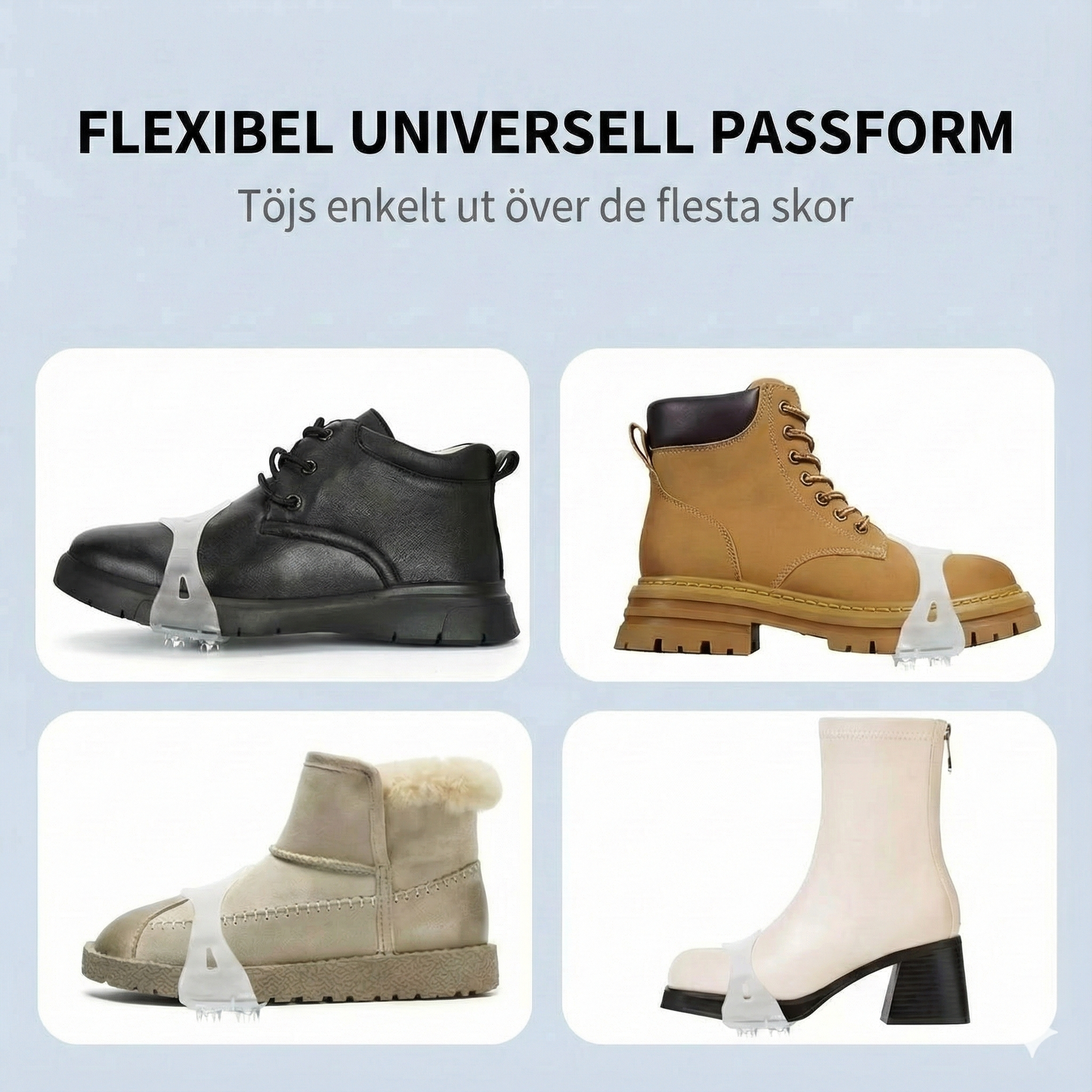 Universella 5-stifts isdubbar för skor och stövlar