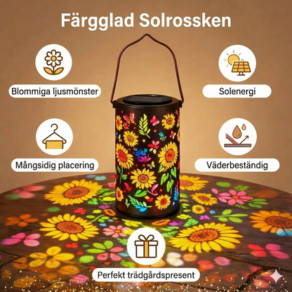 Hängande solcellsdriven skugglykta med utskuren design