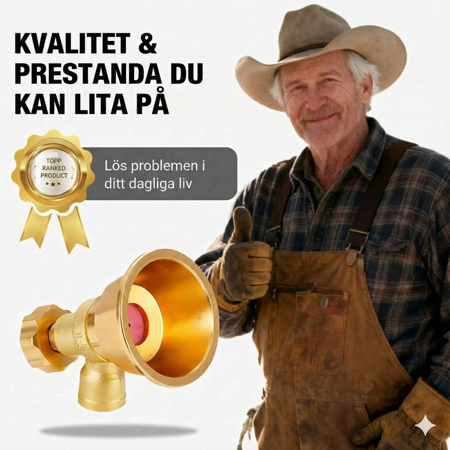 Justerbar mässingsmunstycke för jordbruksspruta