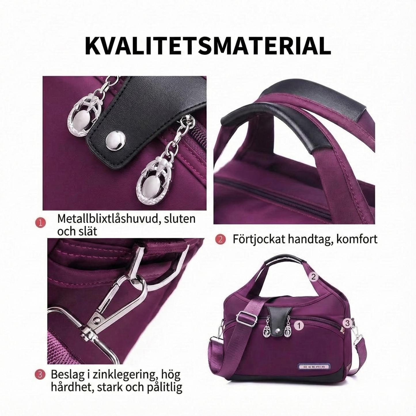 Modemedveten stöldskyddad axelväska