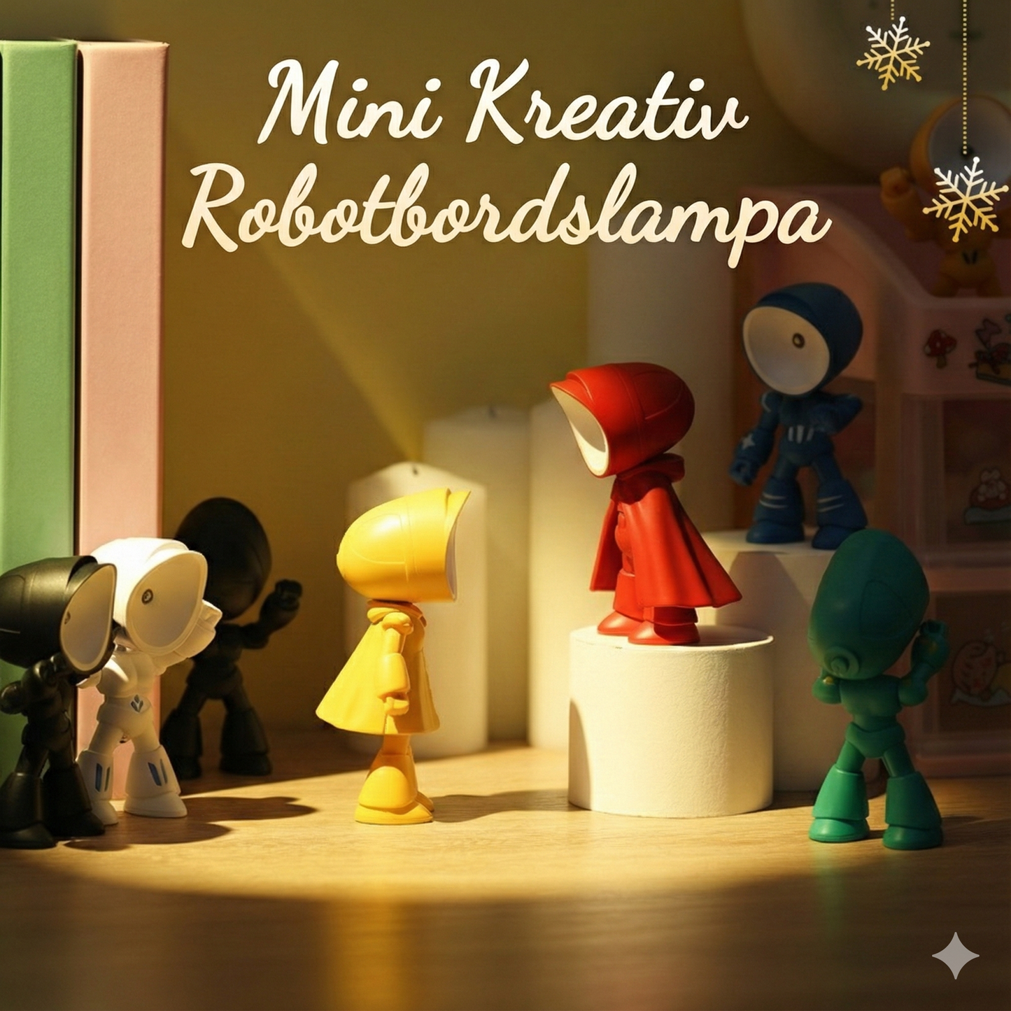 Mini kreativ robotbordslampa