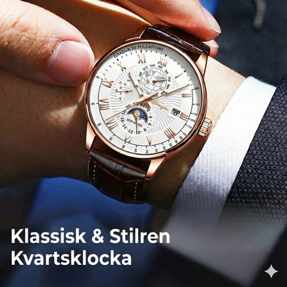 Klassisk och snygg kvartsklocka för män