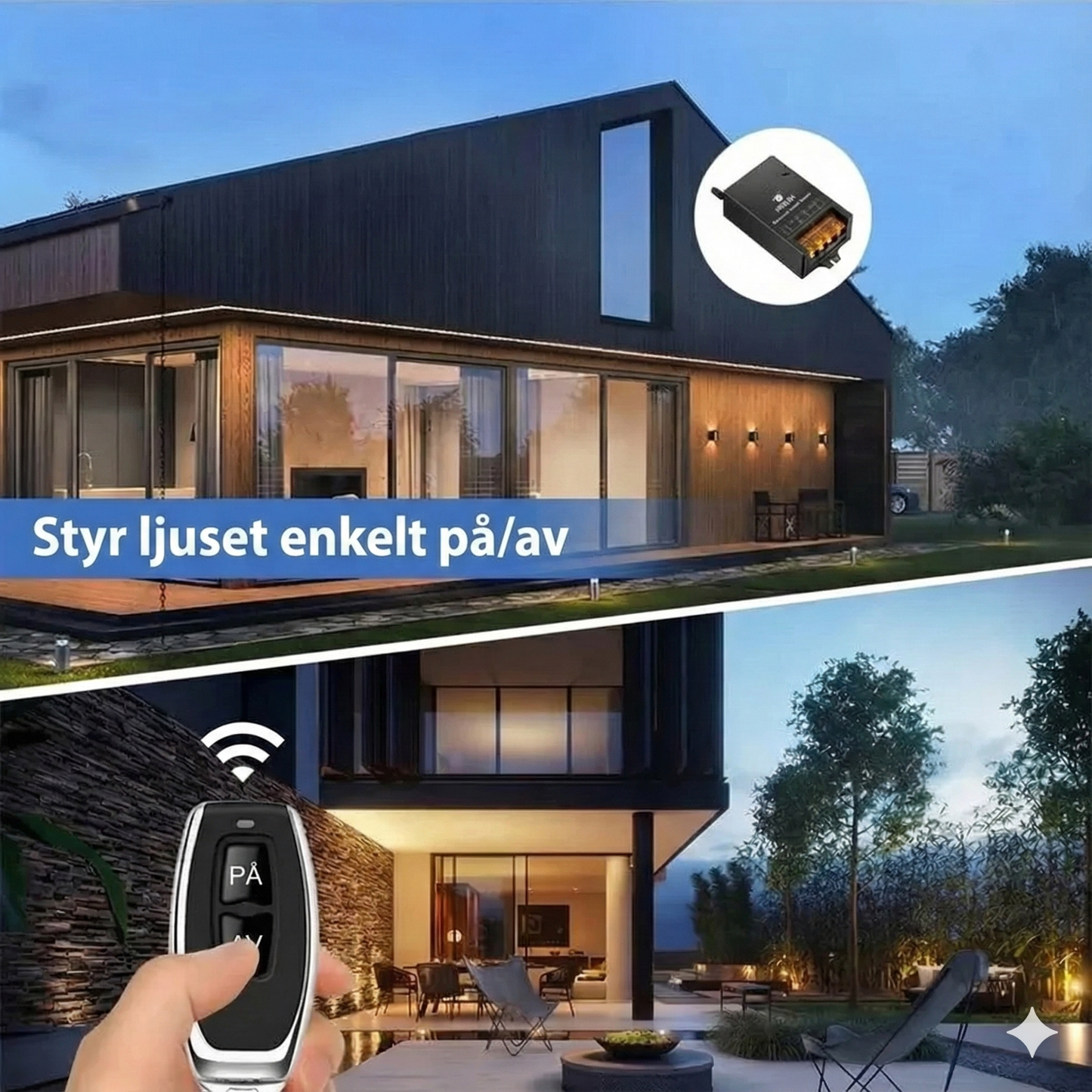 Trådlöst switchset: Installera utan kablar