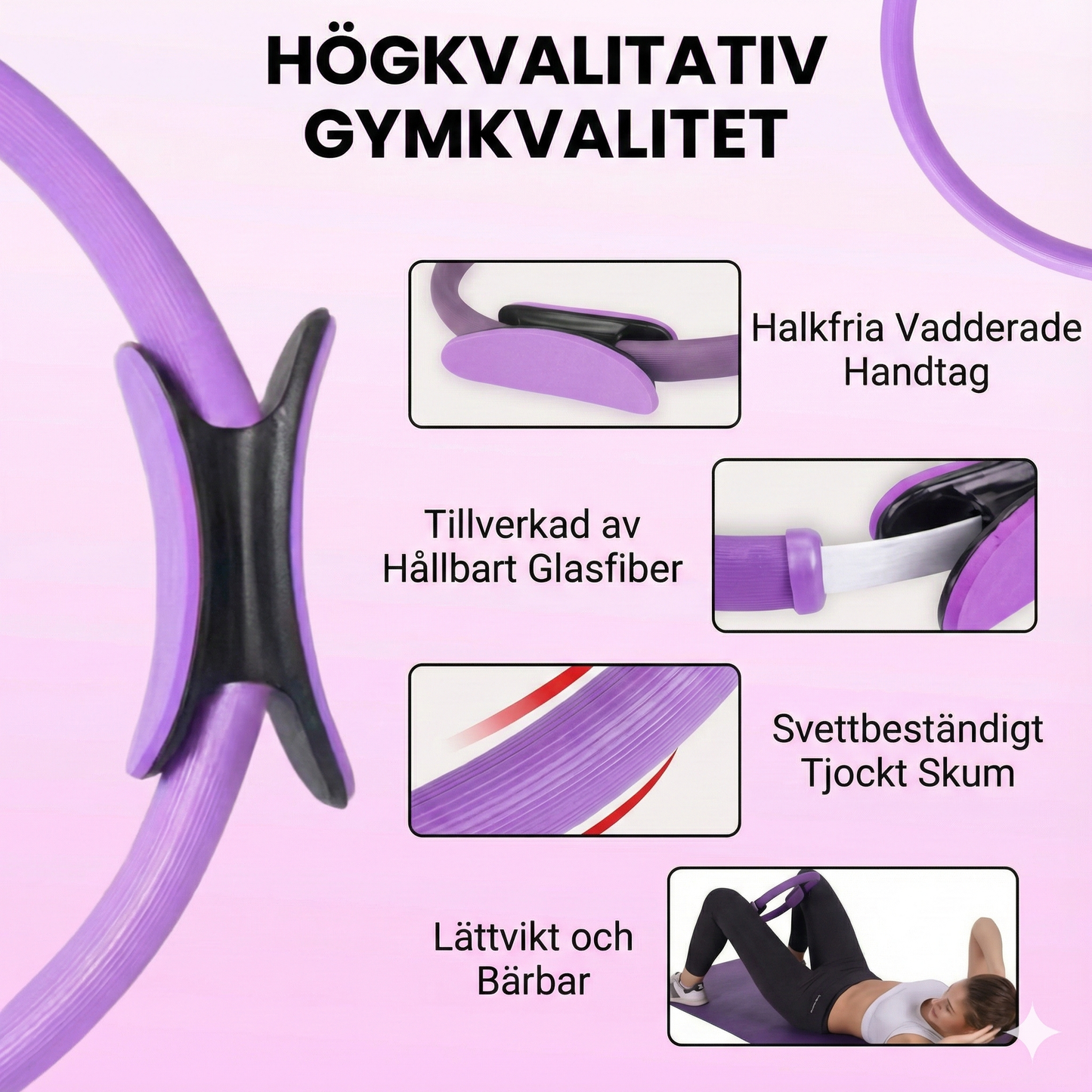 Justerbar Pilatesring för hemmabruk