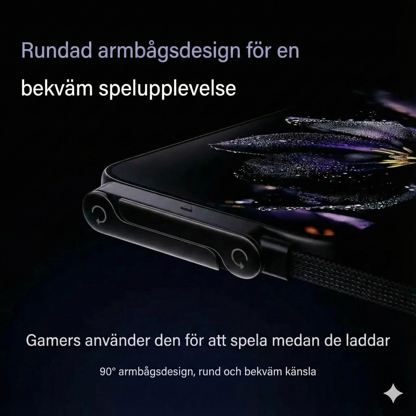 2-i-1 snabbladdningskabel med hållare