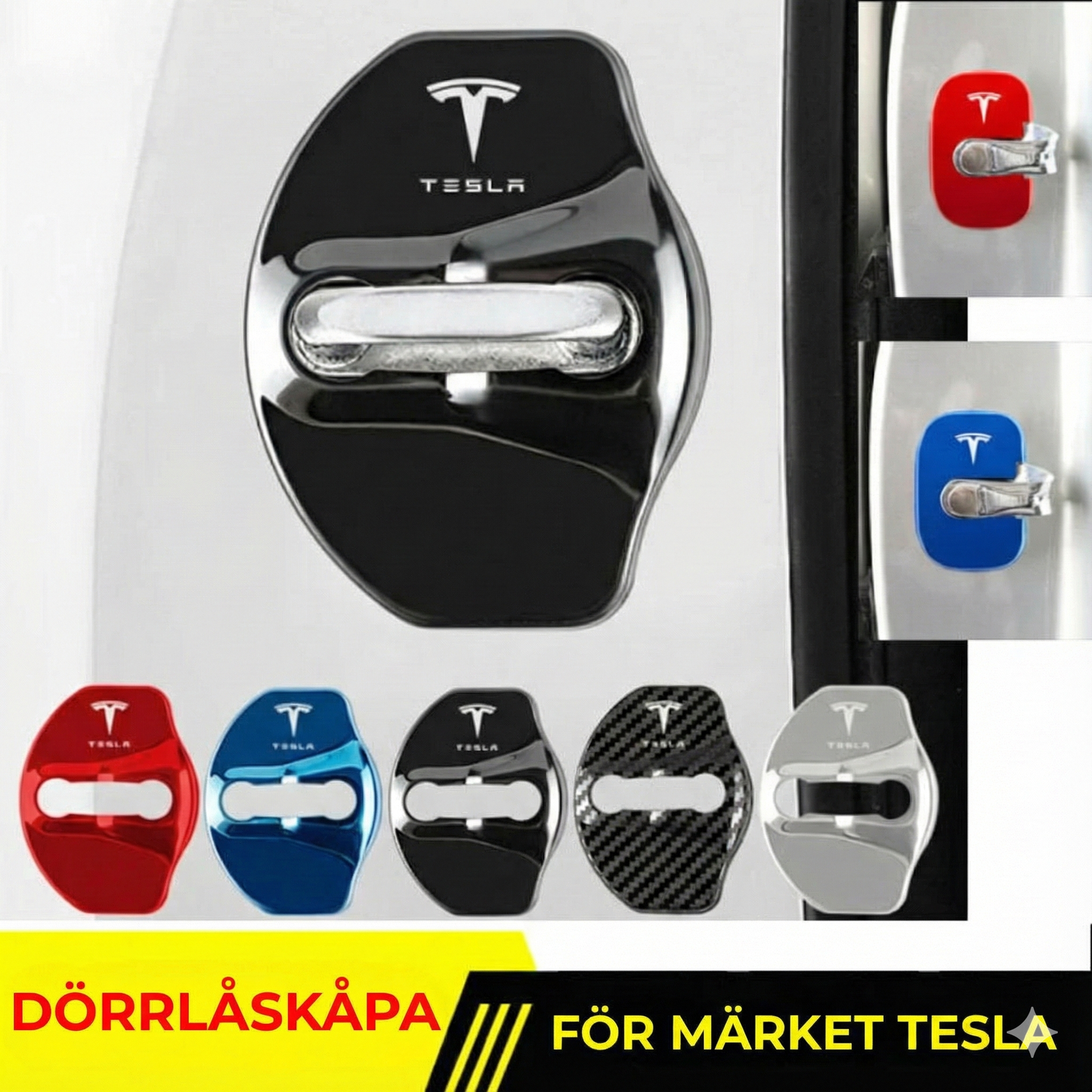 Skyddsskydd i metall till bildörrslås (4 st)