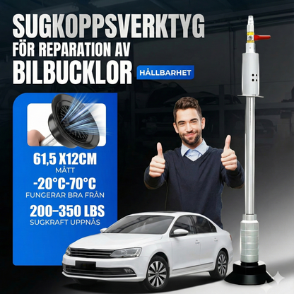 Kraftfull dubbel sugkopp för bucklor i bilen