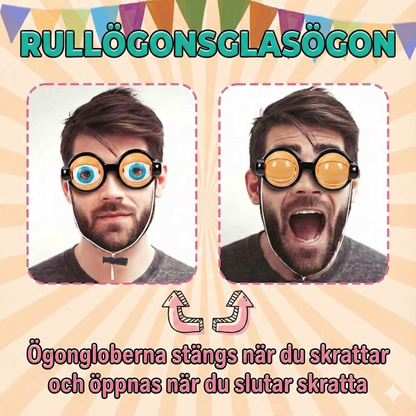 Roliga glasögon med blinkande ögonmekanism