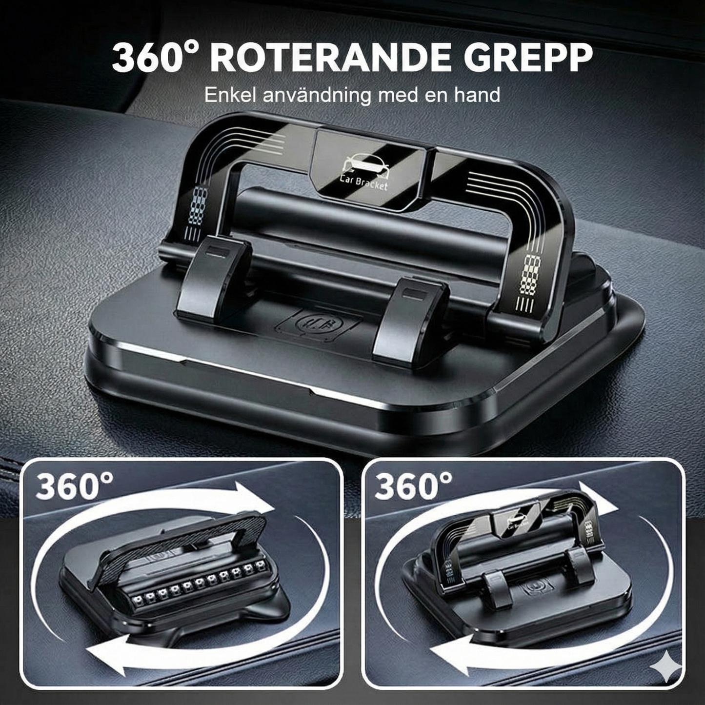 360° roterbar, vikbar telefonhållare