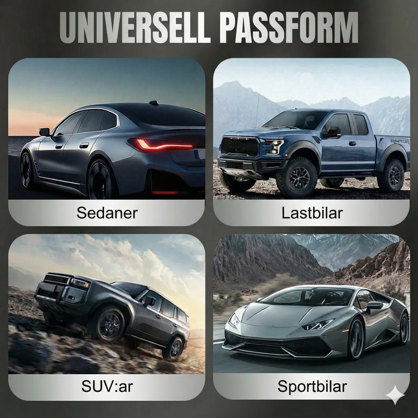 Soldriven säkerhetslampa för bil (2-pack)