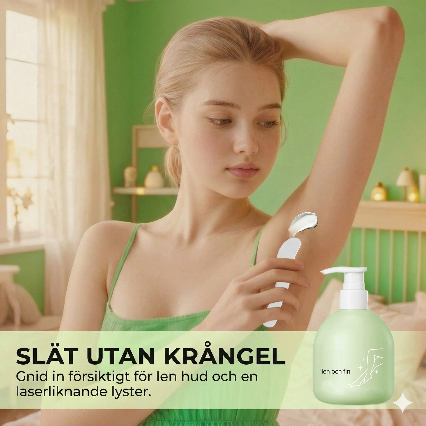 Mild och icke-irriterande hårborttagningskräm