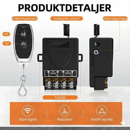 Trådlöst switchset: Installera utan kablar