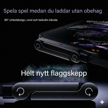 2-i-1 snabbladdningskabel med hållare