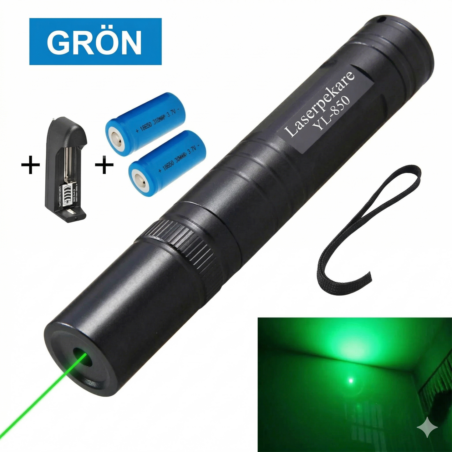 Högeffekts enpunkts-laserpekare