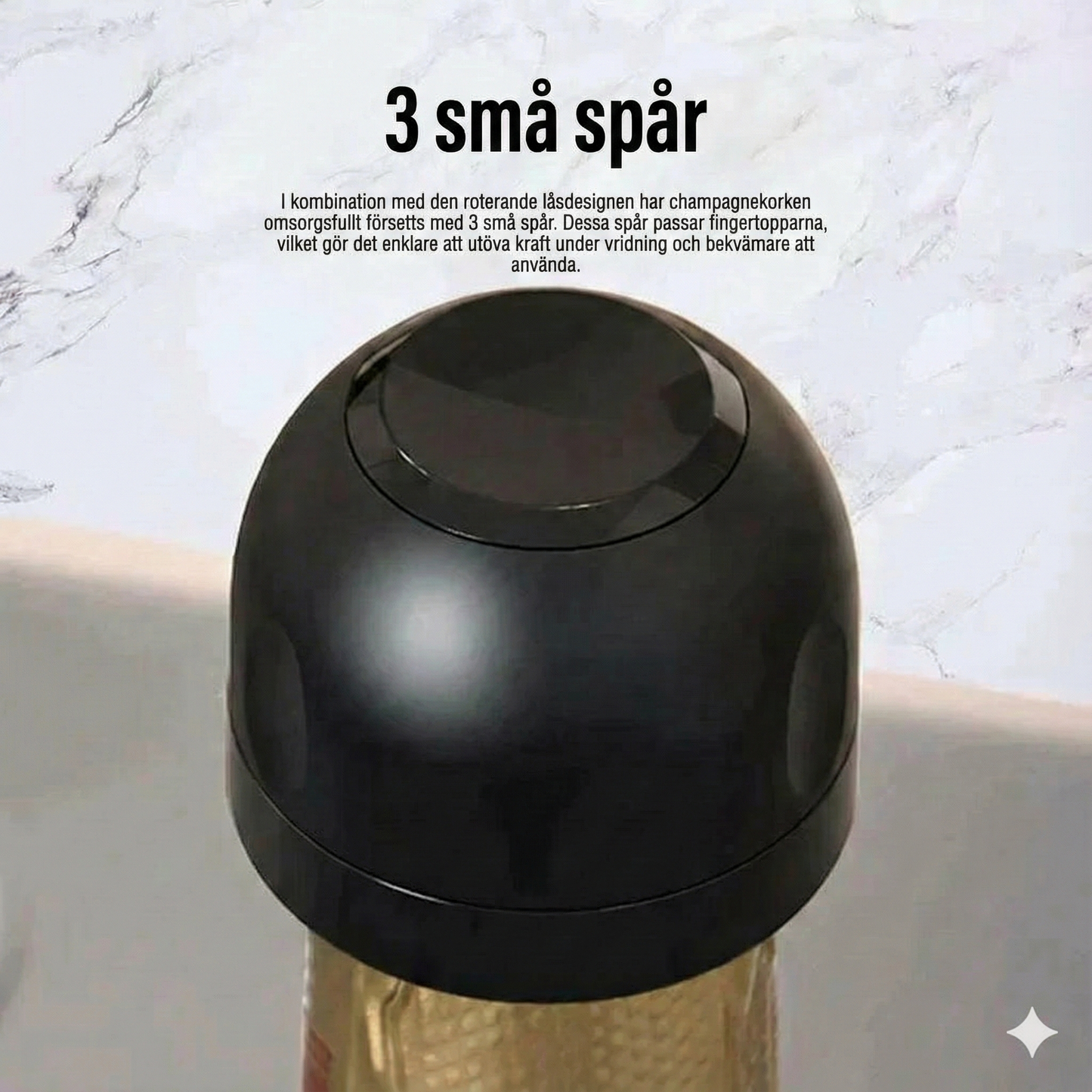 Silikonförsegling för vin-/champagneflaskor