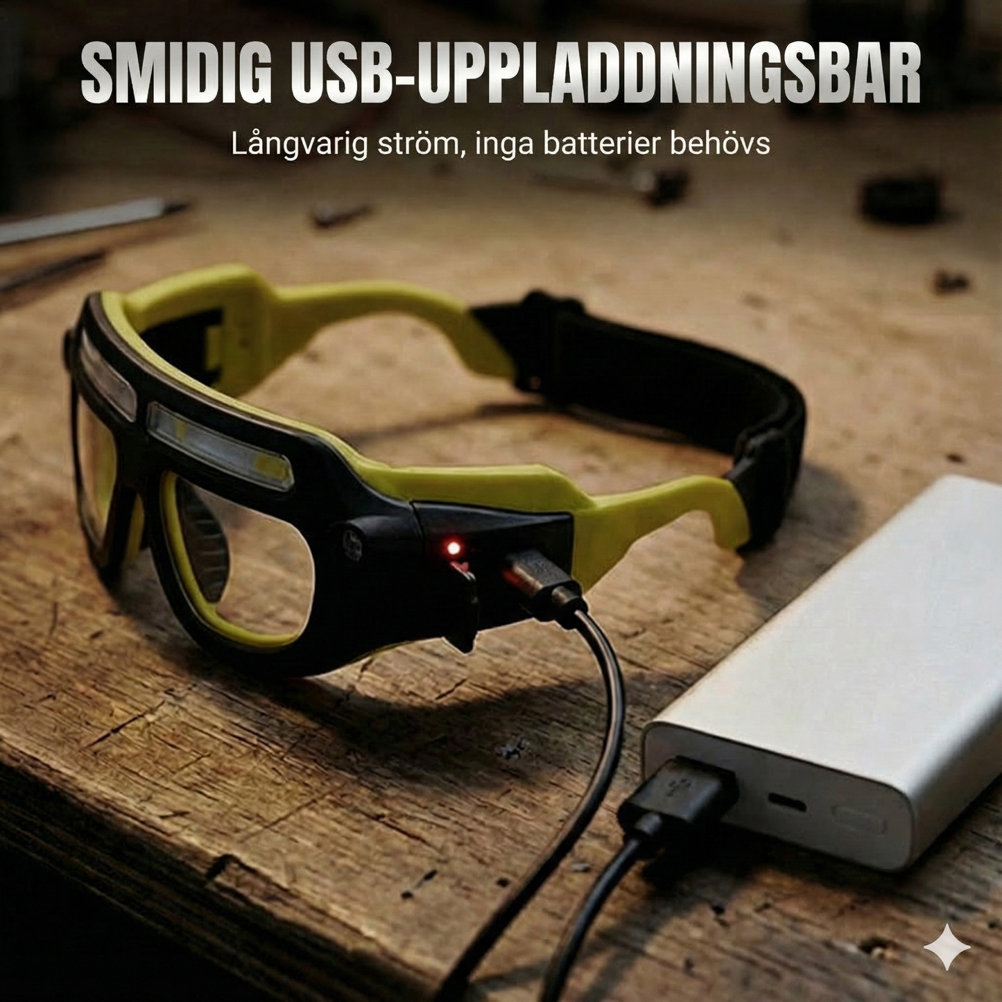 Kraftfull LED-pannlampa: Vattentät och laddningsbar (utomhus och gör-det-själv)